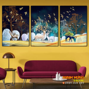 Bộ Sưu Tập Tranh Treo Tường Nghệ Thuật Độc Đáo, Tôn Vinh Gu Thẩm Mỹ Cá Nhân 1 tranh nghe thuat phong canh rung dem